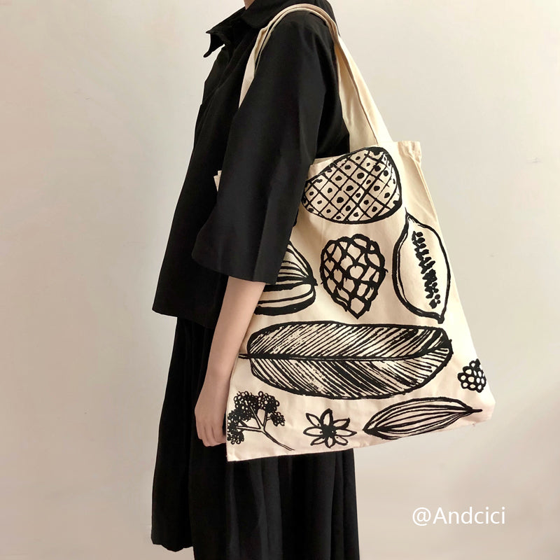 Muji IDEE Inspired Canvas Tote Bag - Andcici