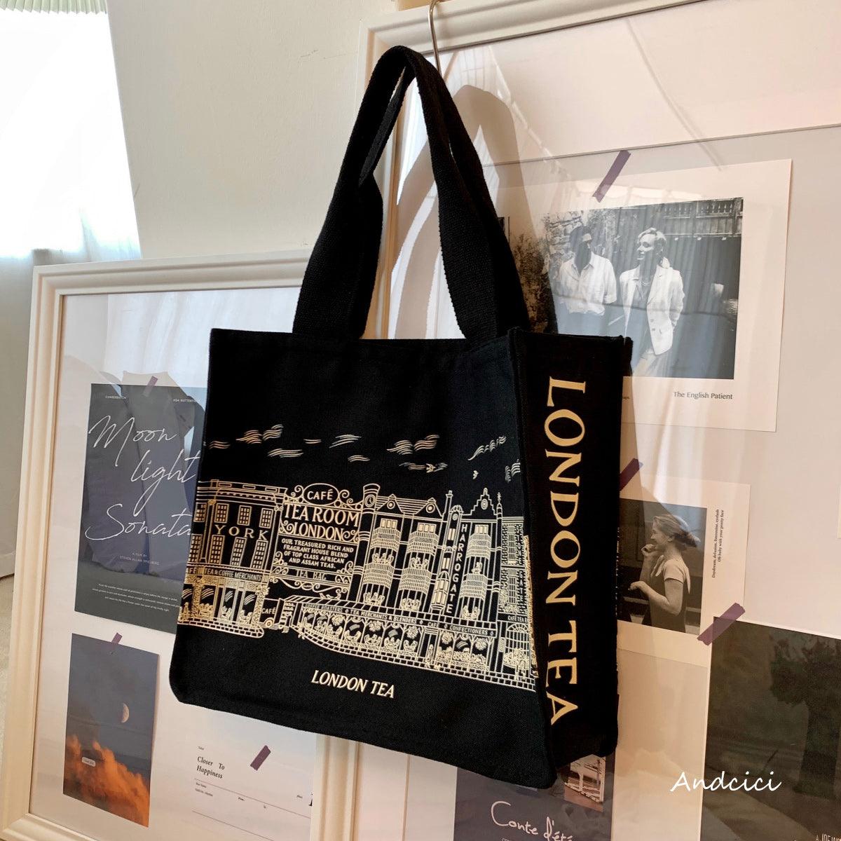 London Tea Northallerton Canvas Tote Bag with Zip - Andcici