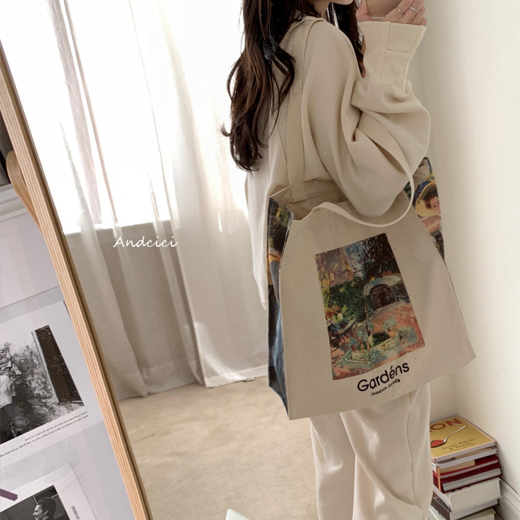 Joaquín Sorolla Jardín de la Danza, 1908 Canvas Tote Bag with Zip - Andcici