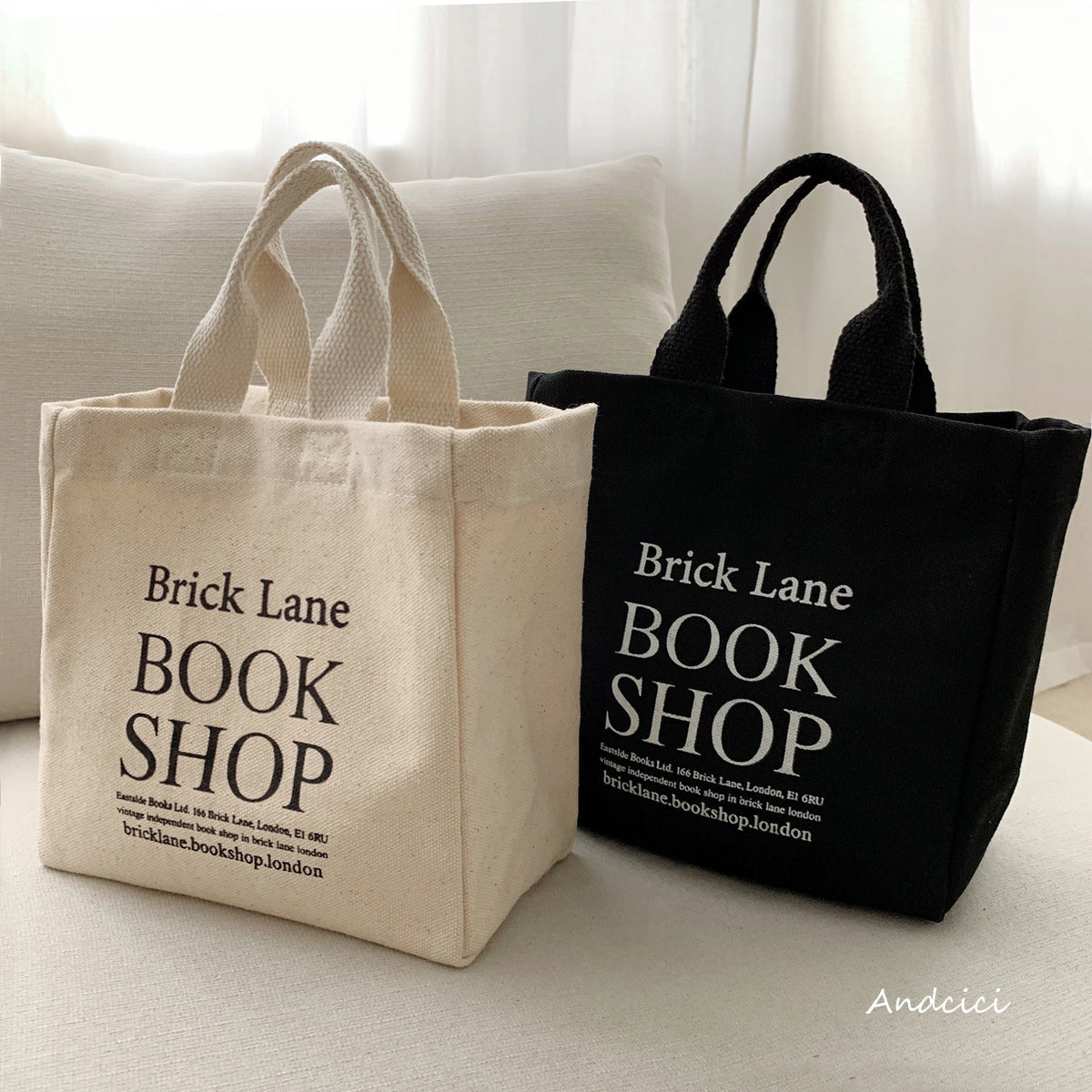 London Brick Lane Bookshop Tote Bag - Andcici