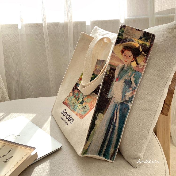 Joaquín Sorolla Jardín de la Danza, 1908 Canvas Tote Bag with Zip - Andcici