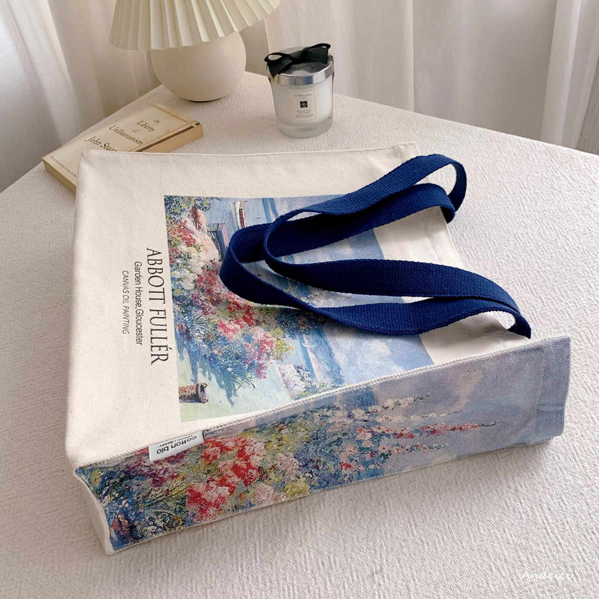 Abbott Fuller Graves Garden House, Gloucester, 1913 Canvas Tote Bag with Zip - Andcici