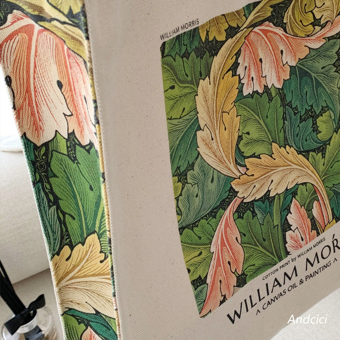 William Morris Acanthus, 1875 Canvas Tote Bag with Zip - Andcici