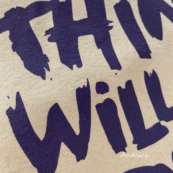 Everything Will Be Ok Canvas Tote Bag with Zip - Andcici