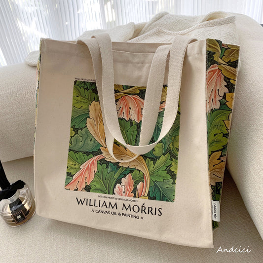 William Morris Acanthus, 1875 Canvas Tote Bag with Zip - Andcici