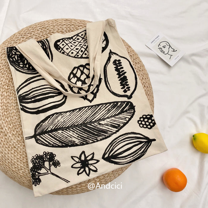 Muji IDEE Inspired Canvas Tote Bag - Andcici