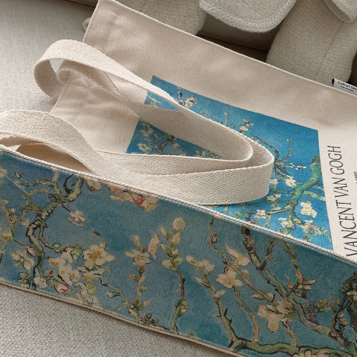 Vincent Van Gogh Almond Blossom, 1890 Canvas Tote Bag with Zip