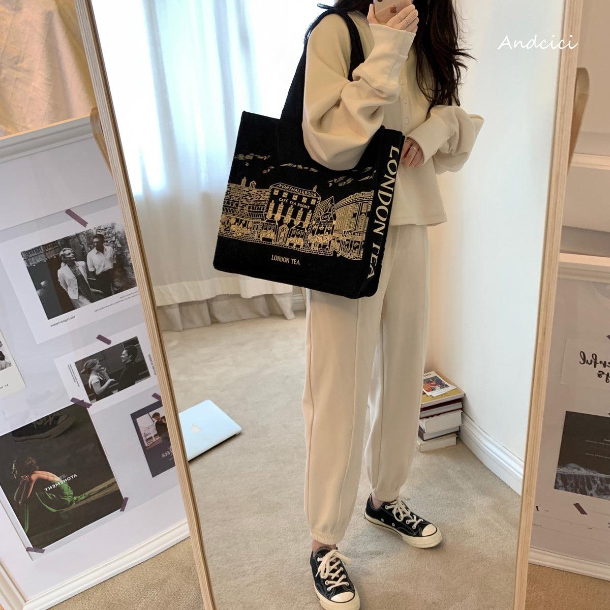 London Tea Northallerton Canvas Tote Bag with Zip - Andcici
