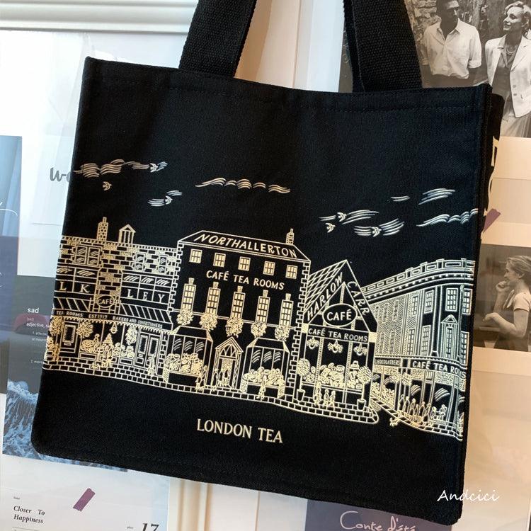 London Tea Northallerton Canvas Tote Bag with Zip - Andcici