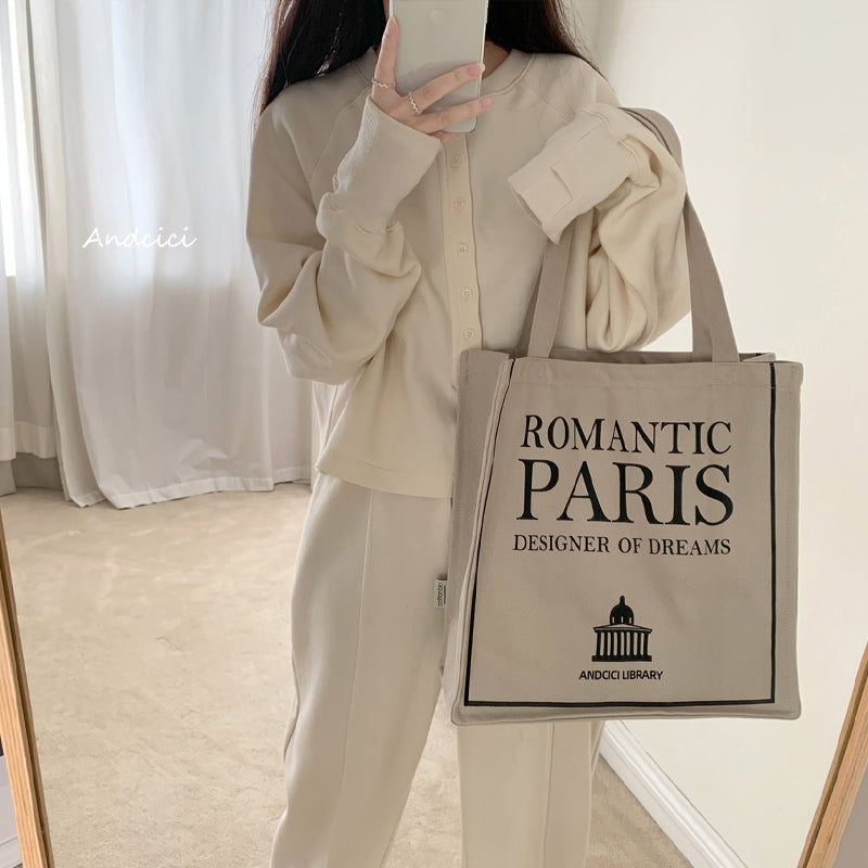 Alphonse Mucha Atelier Mucha, 1897 Canvas Tote Bag with Zip - Andcici