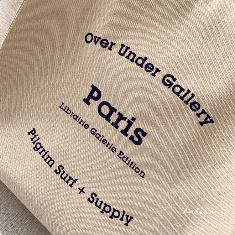 Passe Avant Minuit Canvas Tote Bag with Zip - Andcici