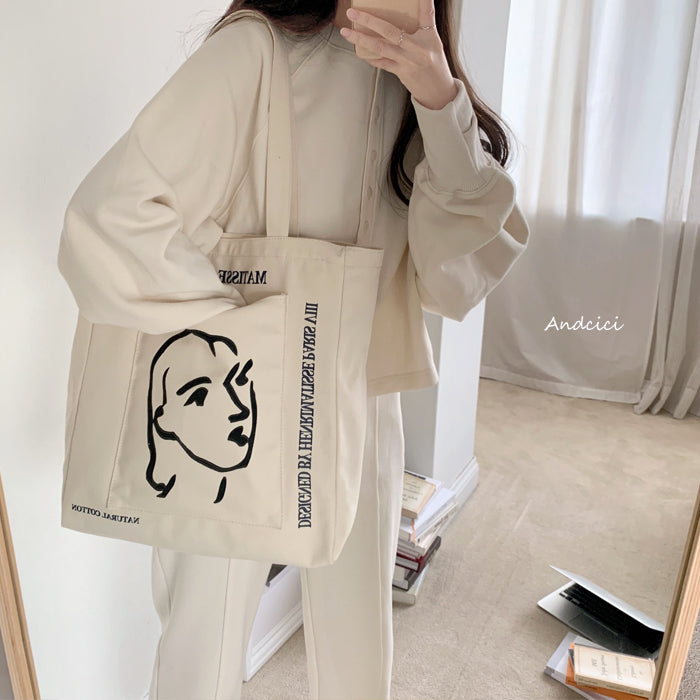Henri Matisse Nadia au cheveux lisse, 1948 Canvas Tote Bag with Zip - Andcici