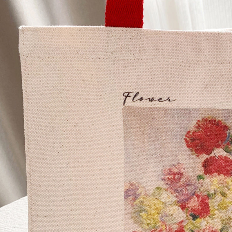 Claude Monet Vase of Peonies, 1882 Canvas Tote Bag with Zip - Andcici