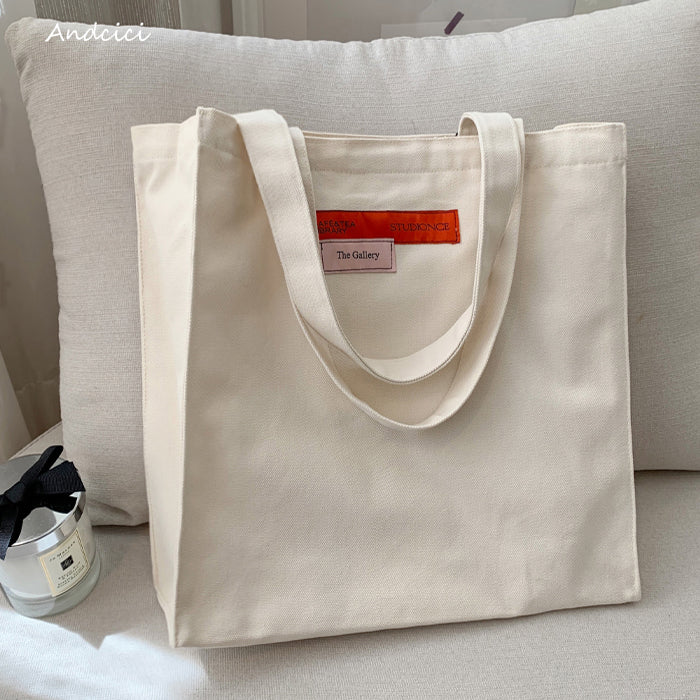 Paris Arts Canvas Tote Bag with Zip - Andcici