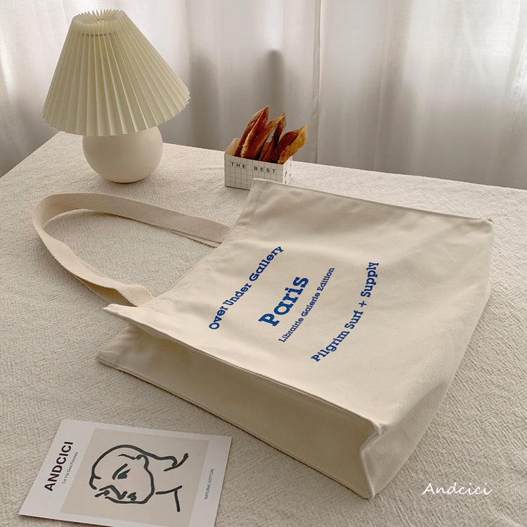 Musée d'Art Paris Canvas Tote Bag with Zip - Andcici