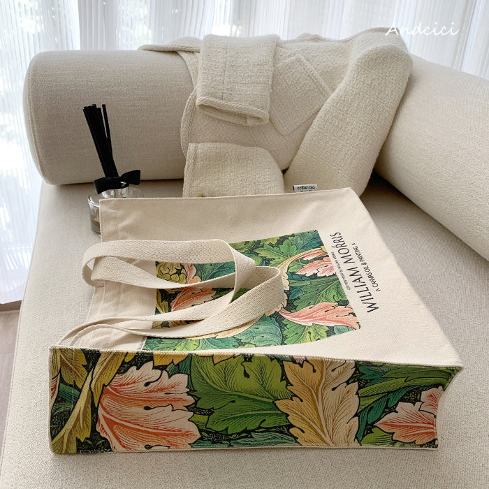 William Morris Acanthus, 1875 Canvas Tote Bag with Zip - Andcici