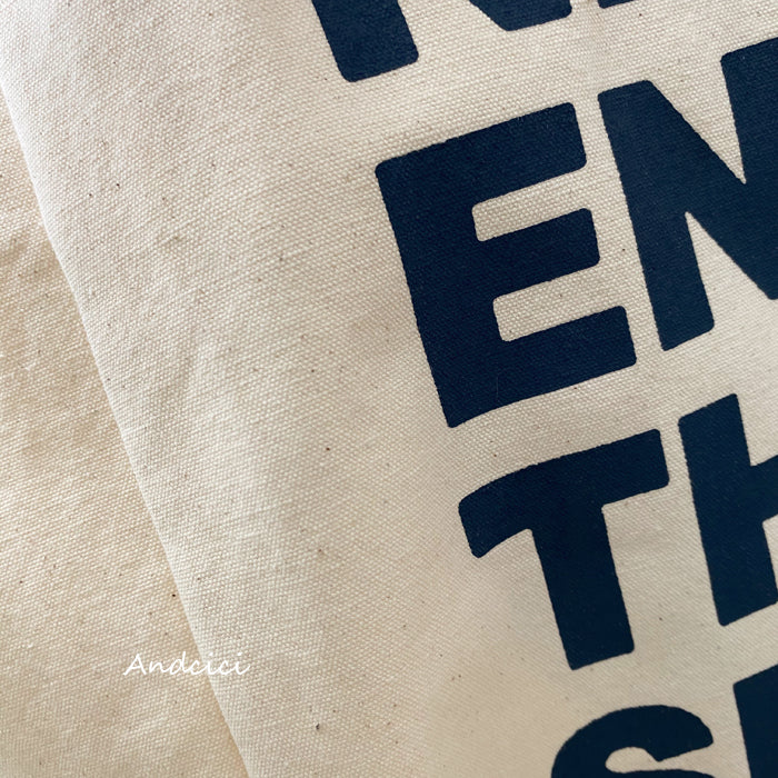 Never Ending Summer Canvas Tote Bag with Zip - Andcici