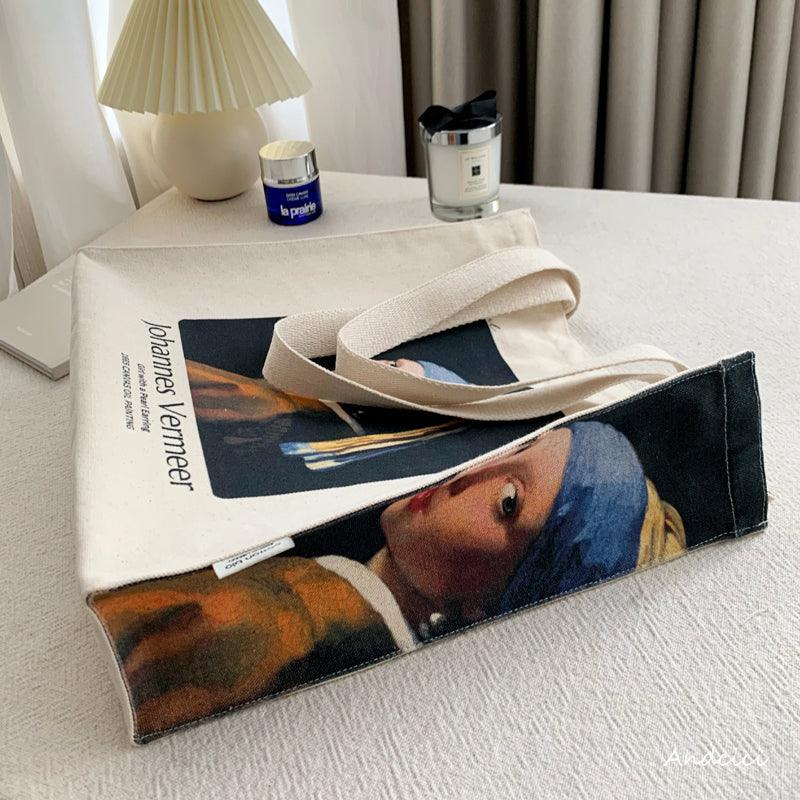 Johannes Vermeer Dutch Oil Painter “Girl with a Pearl Earring, 1665” Tote Bag - Andcici