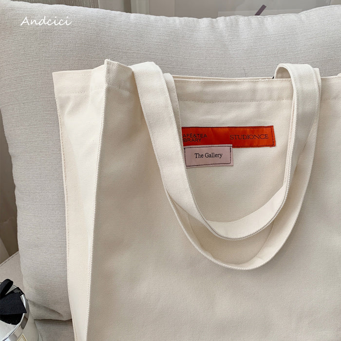 Paris Arts Canvas Tote Bag with Zip - Andcici