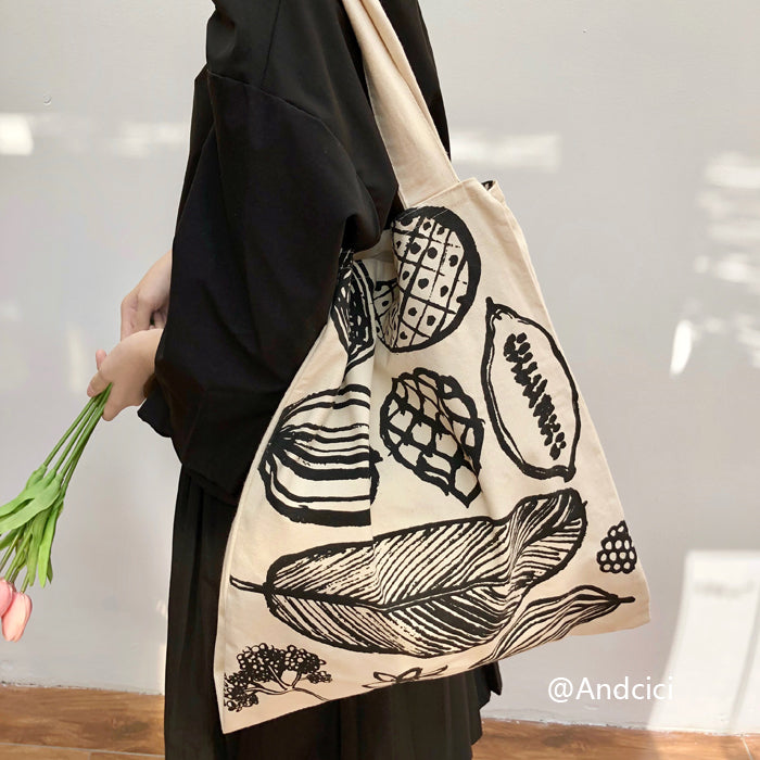 Muji IDEE Inspired Canvas Tote Bag - Andcici