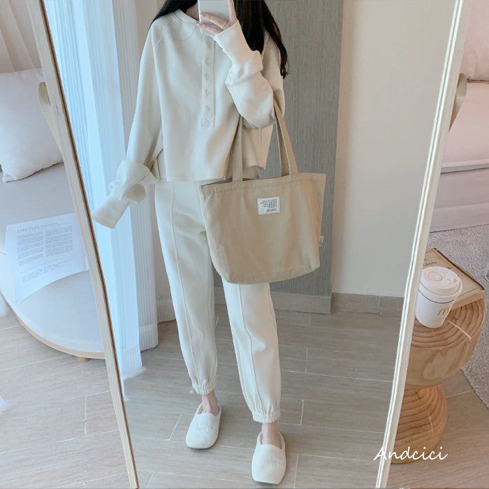 Free Love Bear Art Canvas Tote Bag with Zip - Andcici