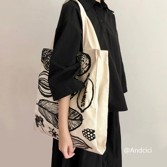 Muji IDEE Inspired Canvas Tote Bag - Andcici