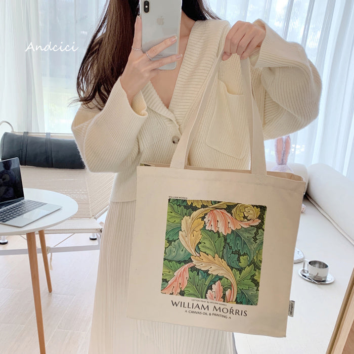William Morris Acanthus, 1875 Canvas Tote Bag with Zip - Andcici