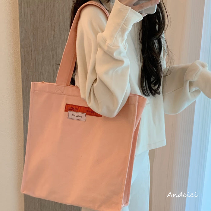 Paris Arts Canvas Tote Bag with Zip - Andcici