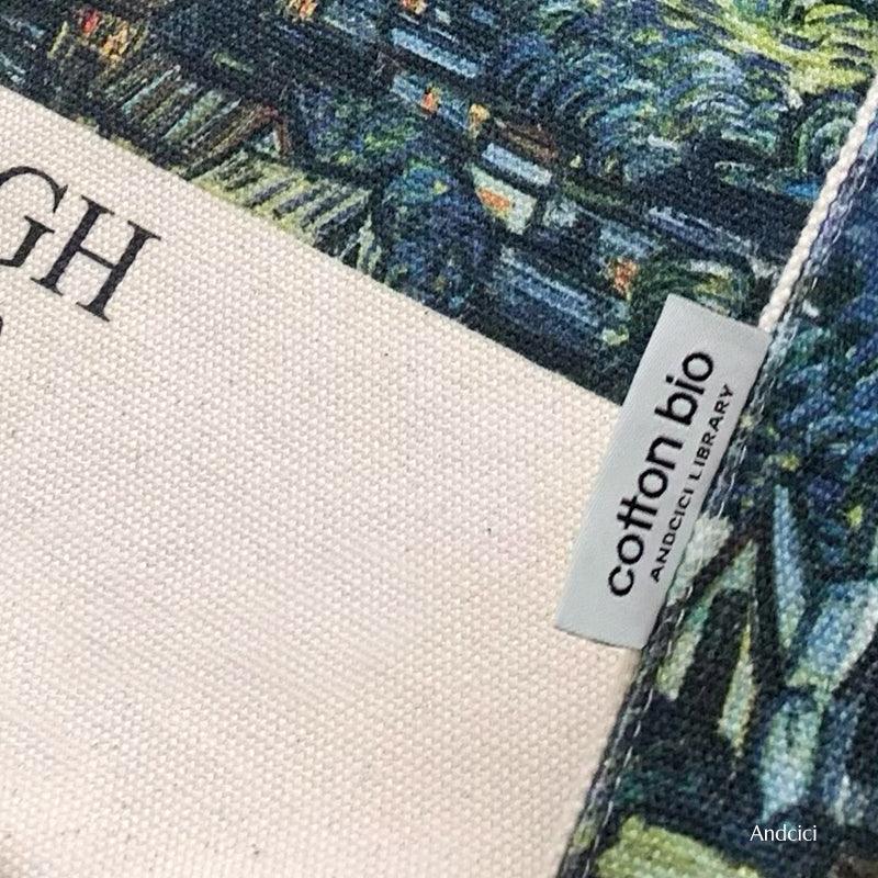 Vincent Van Gogh The Starry Night, 1889 Canvas Tote Bag with Zip - Andcici
