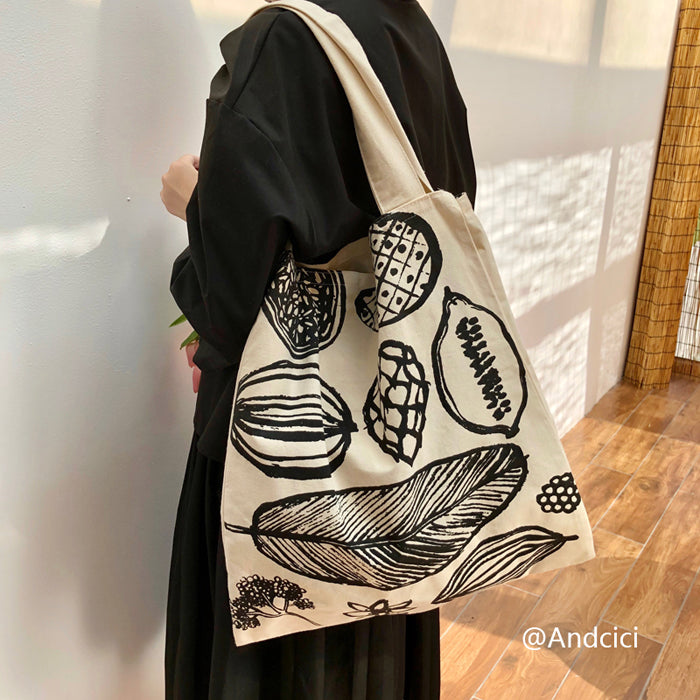 Muji IDEE Inspired Canvas Tote Bag - Andcici