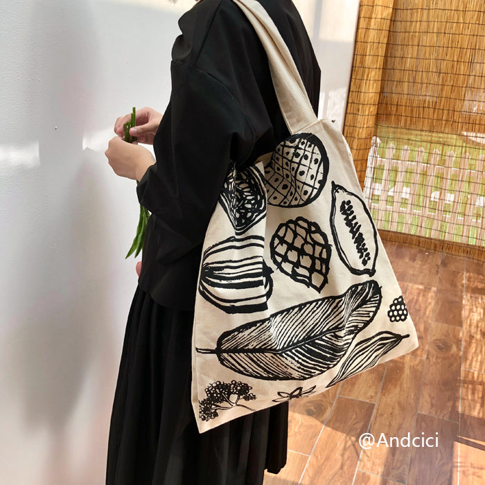 Muji IDEE Inspired Canvas Tote Bag - Andcici