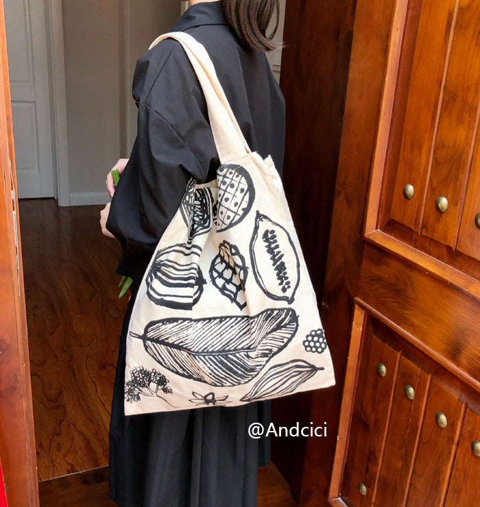 Muji IDEE Inspired Canvas Tote Bag - Andcici