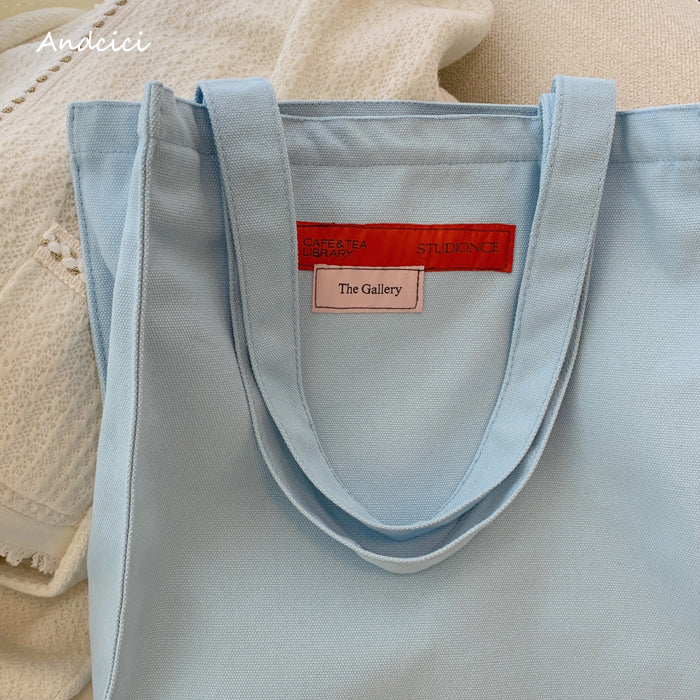 Paris Arts Canvas Tote Bag with Zip - Andcici