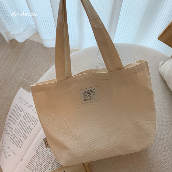 Free Love Bear Art Canvas Tote Bag with Zip - Andcici