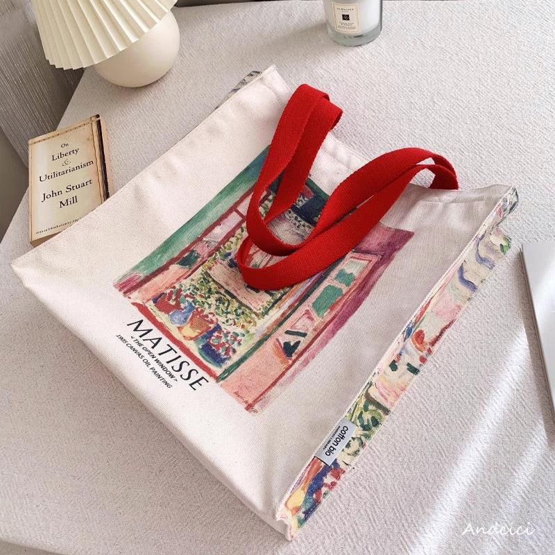 Henri Matisse The Open Window, Collioure, 1905 Shoulder Canvas Tote Bag with Zip - Andcici