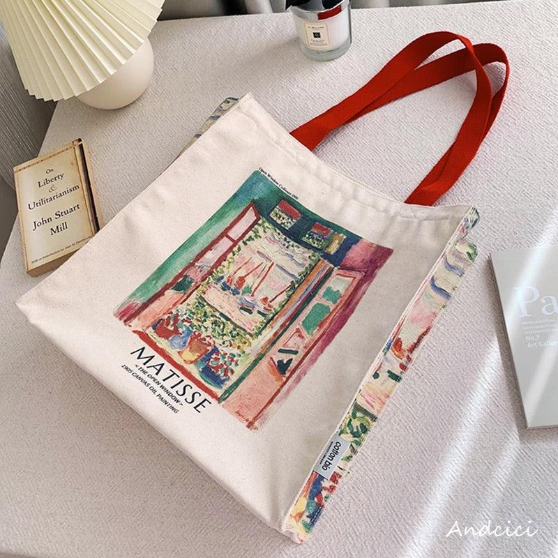 Henri Matisse The Open Window, Collioure, 1905 Shoulder Canvas Tote Bag with Zip - Andcici