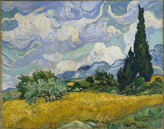 Wheat Field with Cypresses, 1889