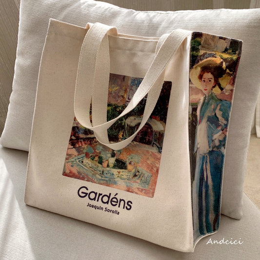 Joaquín Sorolla "Jardín de la Danza, 1908" Canvas Tote Bag with Zip