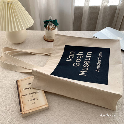 Van Gogh Museum, Amsterdam Canvas Tote Bag with Zip