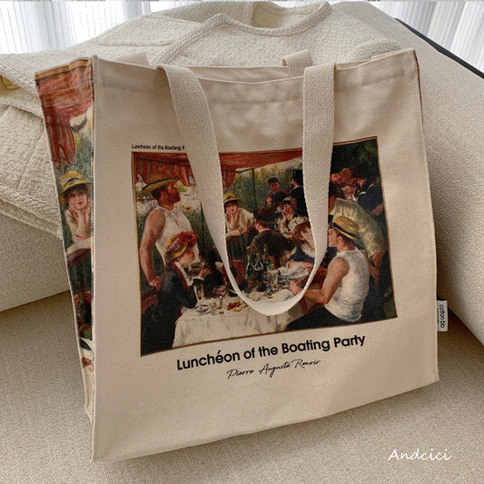 Pierre-Auguste Renoir Luncheon of the Boating Party, 1881 Canvas Tote Bag with Zip