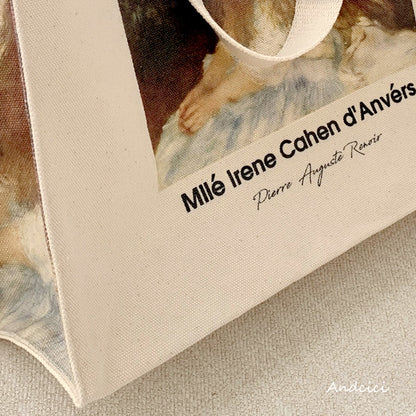 Pierre-Auguste Renoir Mlle Irène Cahen d'Anvers, 1880 Canvas Tote Bag with Zip