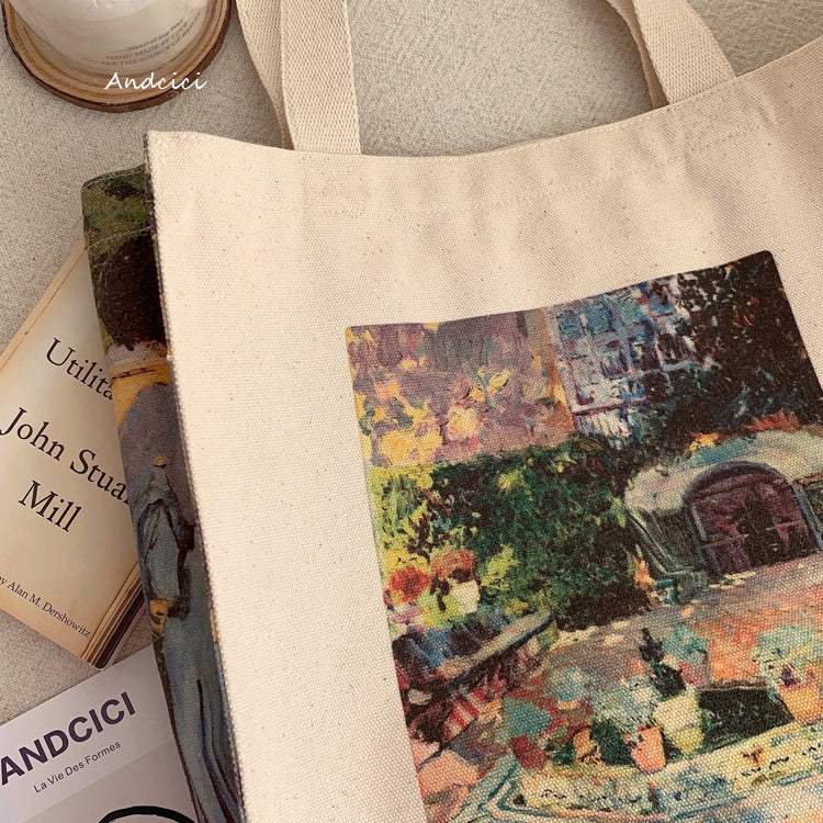 Joaquín Sorolla "Jardín de la Danza, 1908" Canvas Tote Bag with Zip