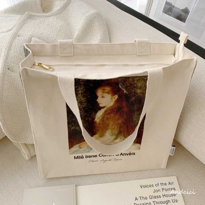 Pierre-Auguste Renoir Mlle Irène Cahen d'Anvers, 1880 Canvas Tote Bag with Zip