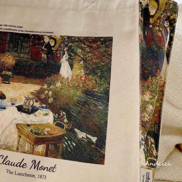 Claude Monet The Luncheon, 1873 Canvas Tote Bag with Zip - Andcici