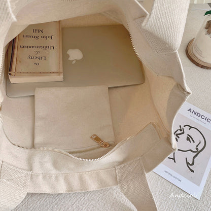 I Buy Books Canvas Tote Bag with Zip