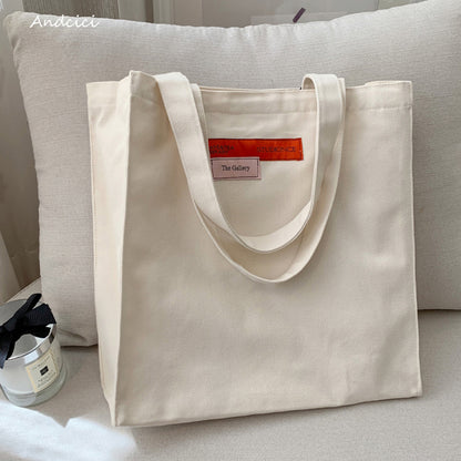 Paris Arts Canvas Tote Bag with Zip