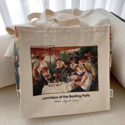 Pierre-Auguste Renoir Luncheon of the Boating Party, 1881 Canvas Tote Bag with Zip