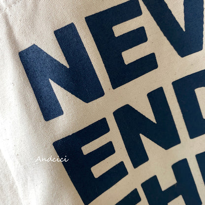 Never Ending Summer Canvas Tote Bag with Zip