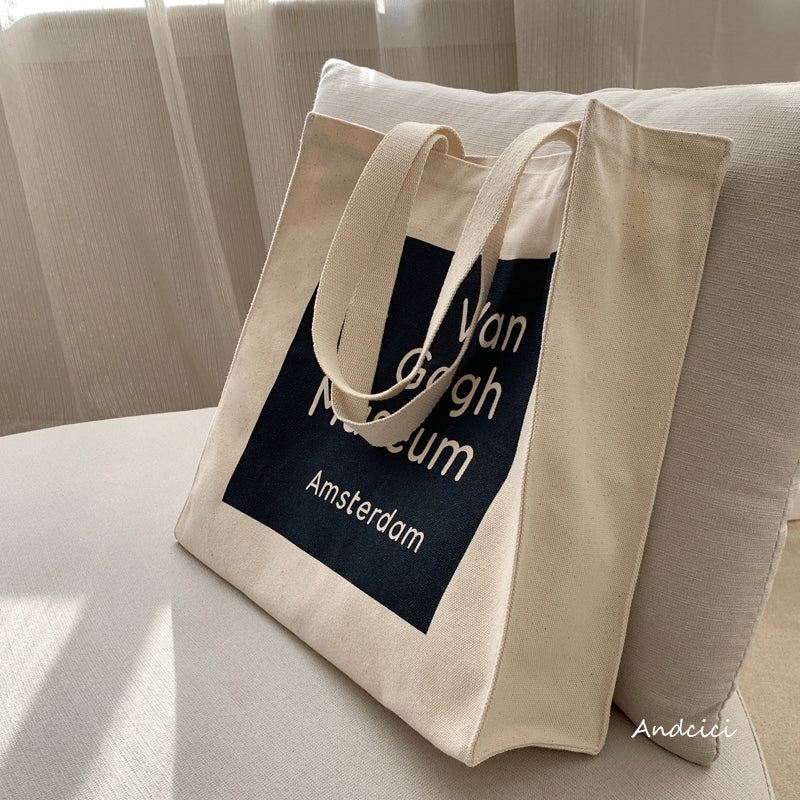 Van Gogh Museum, Amsterdam Canvas Tote Bag with Zip