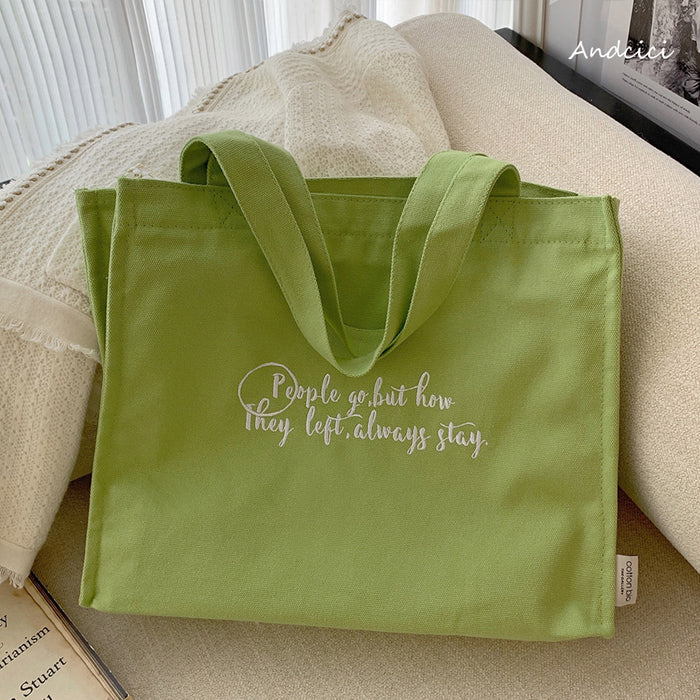 People Go But How They Left Always Stay Canvas Tote Bag with Zip